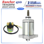 Starter Motor for Honda Rancher 420 TRX420FM (2007–2019) with Relay