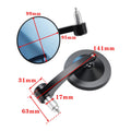 Pair CNC Bar End Rearview Side Mirrors for Motorcycle (7/8")
