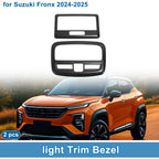 Light Trim Bezel Set for Suzuki Fronx (2024–2025) Carbon Fiber Black