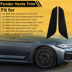 Air Flow Fender Vent Cover Trim for BMW 530e Sedan (2018–2023) Glossy Black 1 Pair