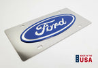 Ford Oval Emblem Metal Vanity License Plate Blue Logo for Ford (1990–1990)