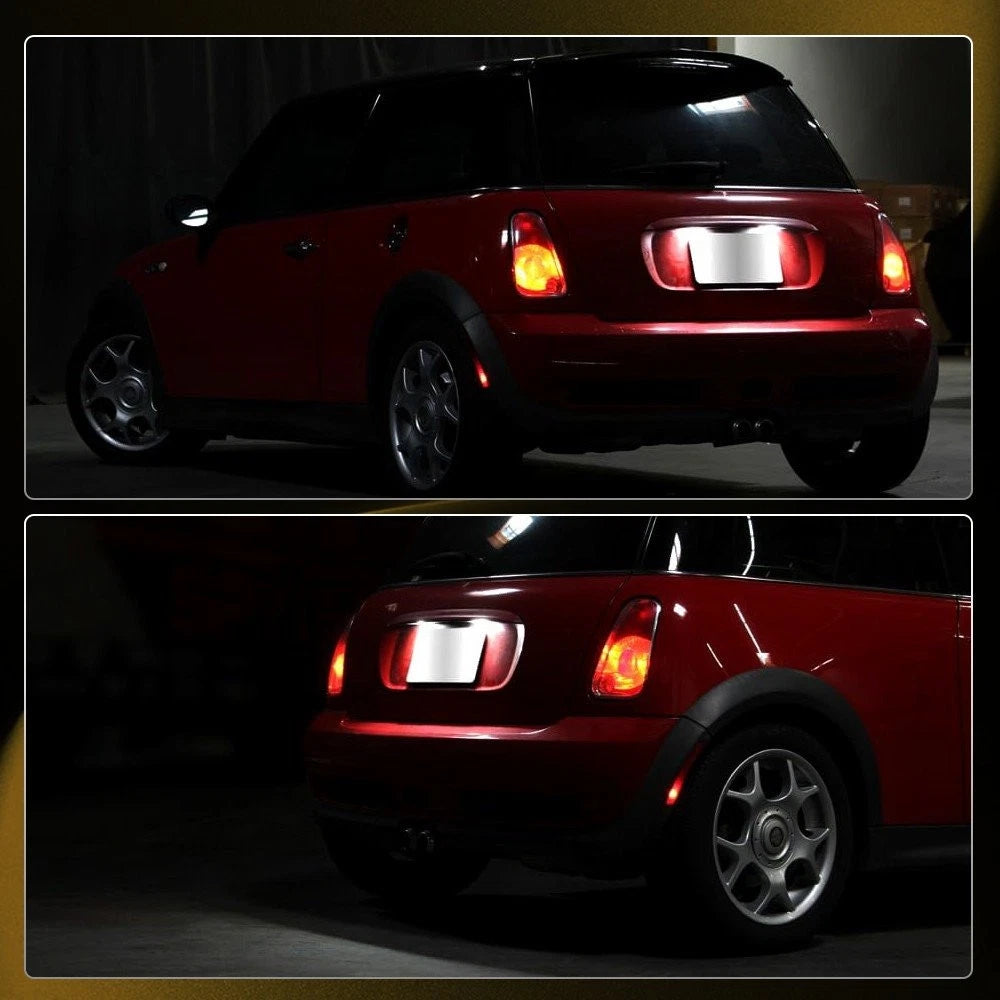 White LED License Plate Lights for Mini Cooper Convertible R57 (2009–2015)