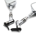 Chrome Mini Mirrors for Honda CBR600RR, Kawasaki Ninja 636 ZX6R, Yamaha YZF R6 R1