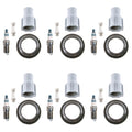 Set of 6 Denso Iridium Power Spark Plugs & Coil Boots for Acadia Camaro Caprice