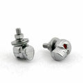 Set of 4 Chrome Skull License Plate Frame Screws T9 for Universal Motorcycles