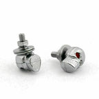 Set of 4 Chrome Skull License Plate Frame Screws T9 for Universal Motorcycles