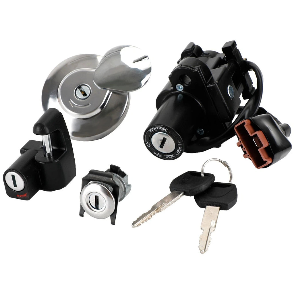 Set of 4 Ignition Switch, Fuel Gas Cap, Helmet, Seat Lock for Honda CRF250M (2014–2016)