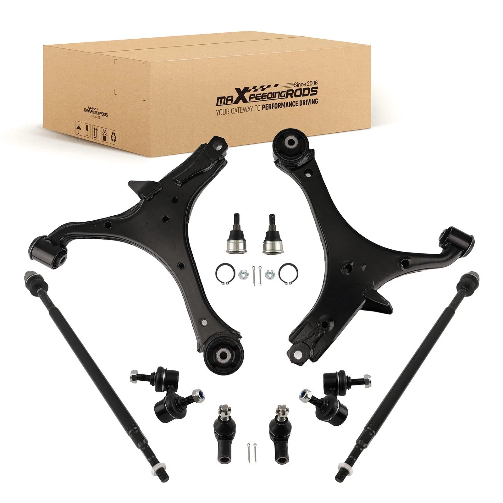 Front Lower Control Arms Ball Joint Sway Bar Tie Rod for Honda Element (2003–2011)