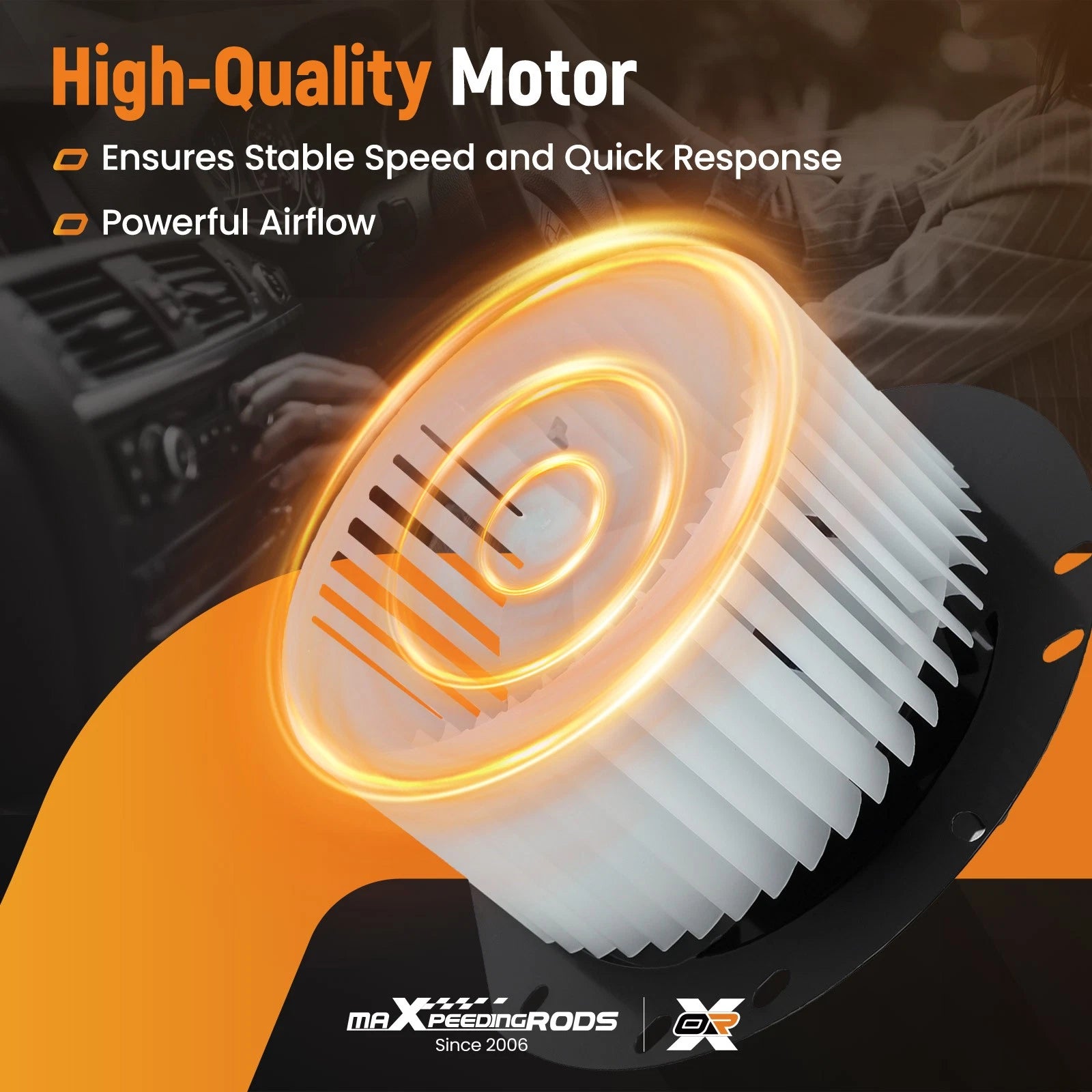 A/C Heater Blower Motor with Fan for Ford E-150 E-250 E-350 E-450 (1992-2022)