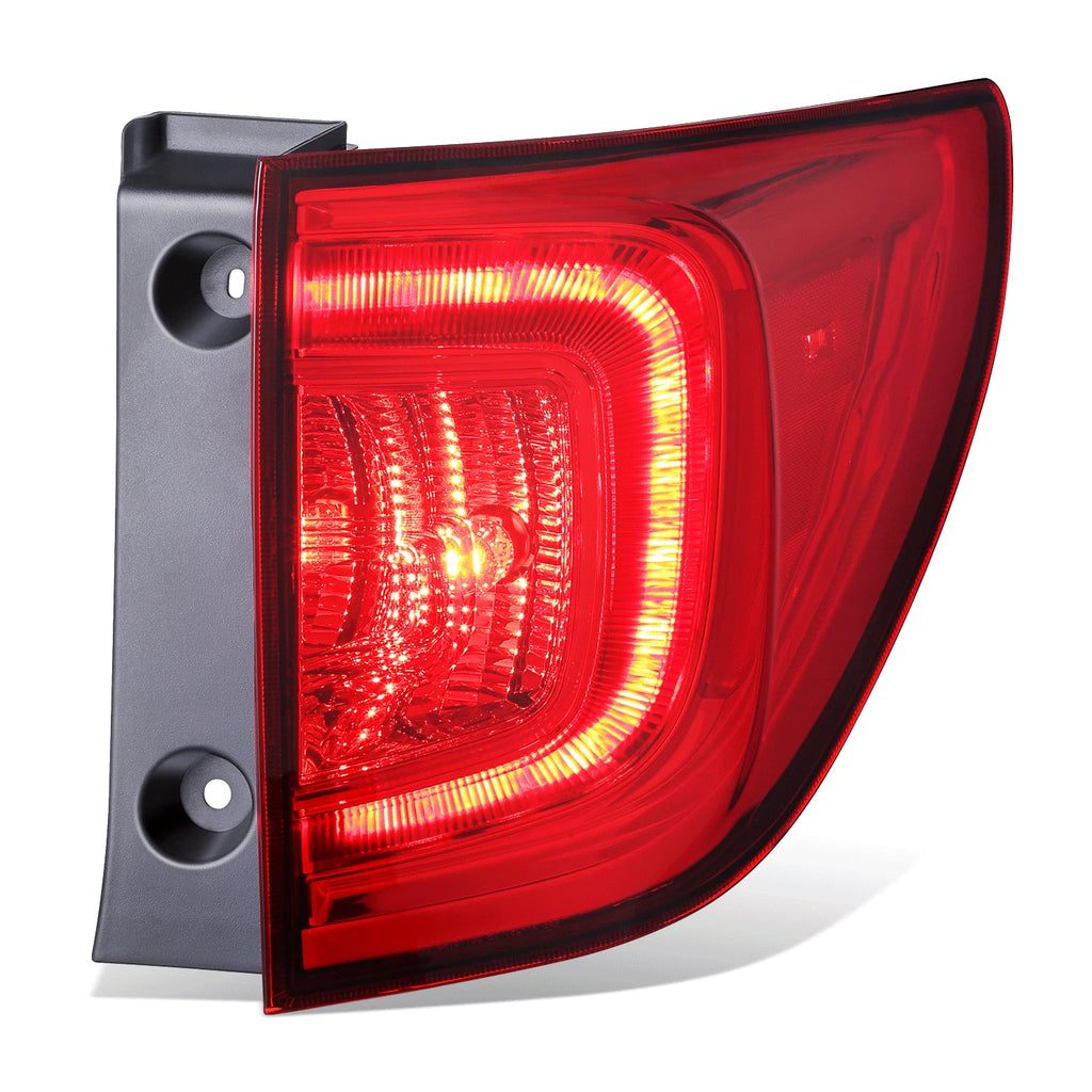 OE Style Chrome Red LED Taillight for Honda Pilot (2016–2018)