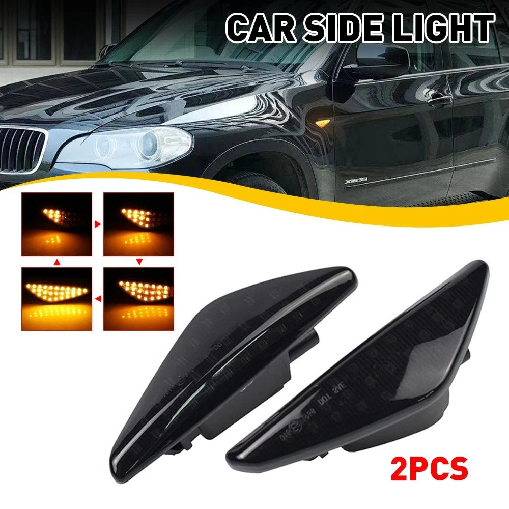 Sequential LED Side Turn Marker Signal Light for BMW X5 E70 X6 E71 E72 X3 F25 (2007–2018)