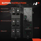 Front Left Power Window Switch for Kia Optima K5 (2011-2013)