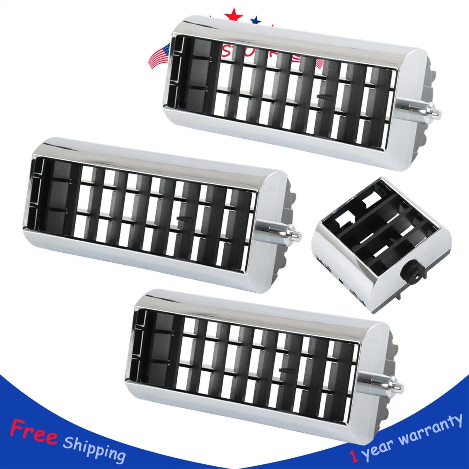 Set of 4 A/C Dash Vents for Chevy GMC Truck (1973–1980)