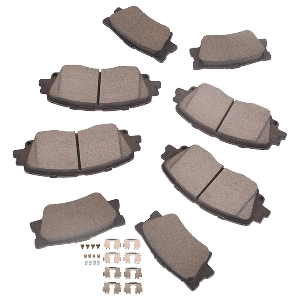 Set of 8 Ceramic Brake Pads for Toyota Camry (2018–2023)