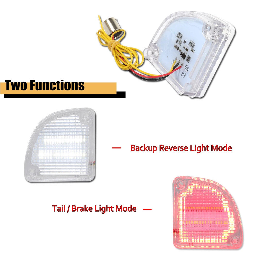 Clear Reverse Back Up Tail Lights Set for Chevrolet GMC Fleetside Pickup (1967–1972)