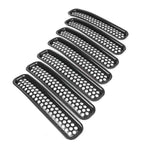 Grille Cover Insert Mesh for Jeep Wrangler TJ (1997-2006) Black