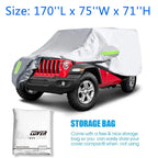 All Weather Waterproof Car Cover for Jeep Wrangler 2 Door (1987–2019)