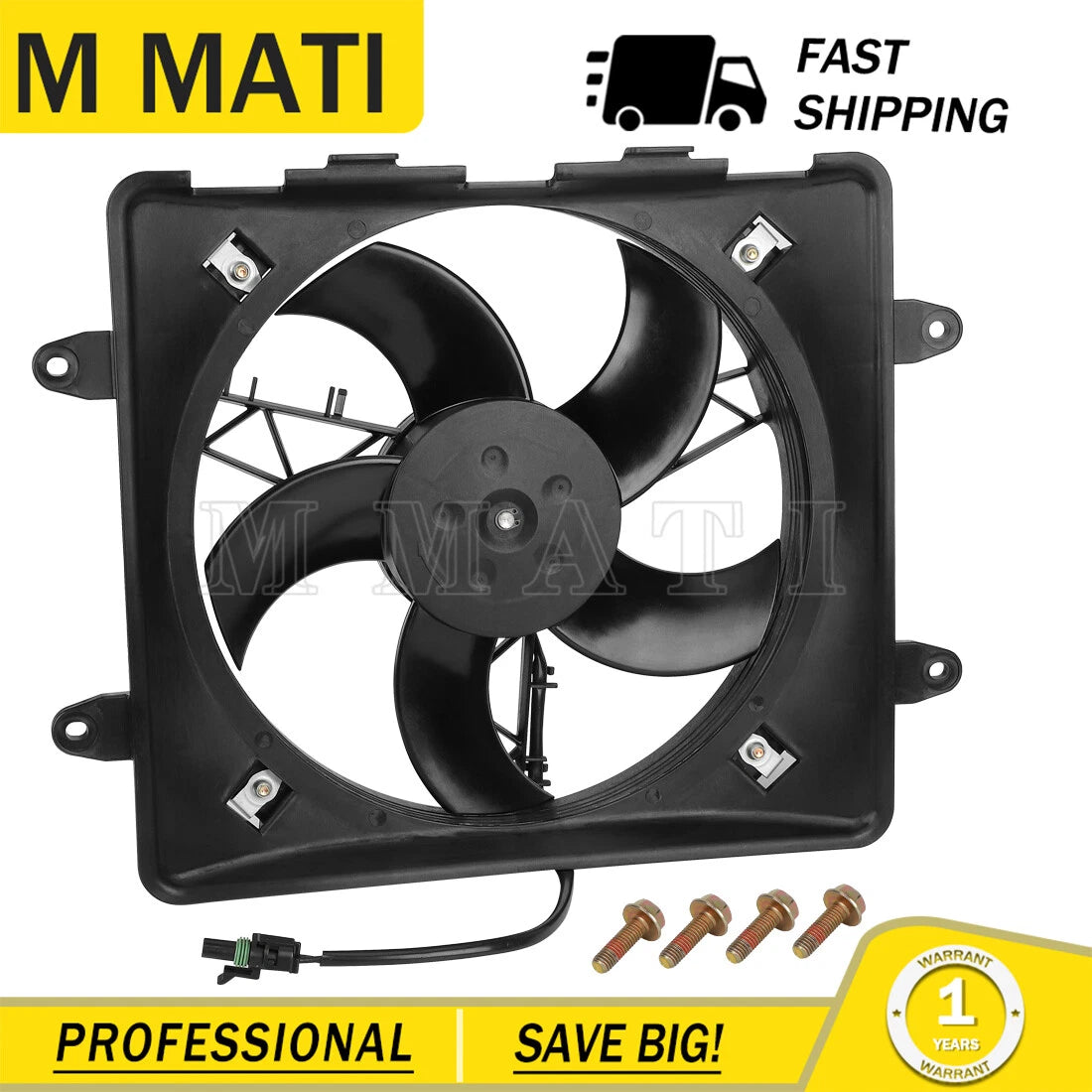 Radiator Cooling Fan & Shroud for Polaris RZR 800, RZR 4 800, RZR S 800 (2008–2014)