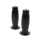 7/8" Hand Grips for Universal Vintage Motorcycle Handlebars - Black