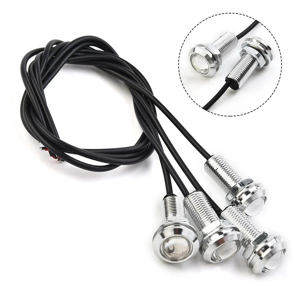 4 x IP68 Blue LED Boat Light Silver Waterproof Underwater for Cars Trucks Boats
