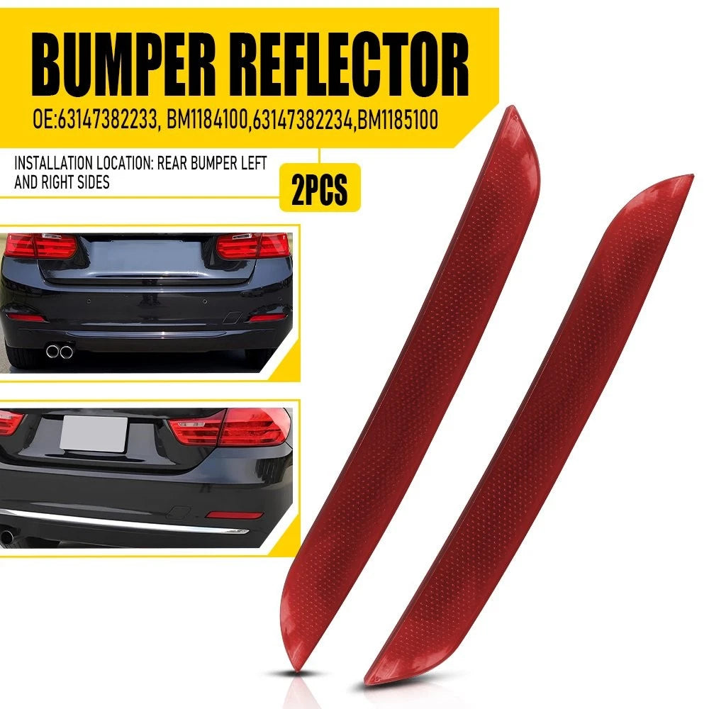 2X Rear Bumper Reflector Tail Light Lamp Case LH RH for BMW 320i (2013–2015)