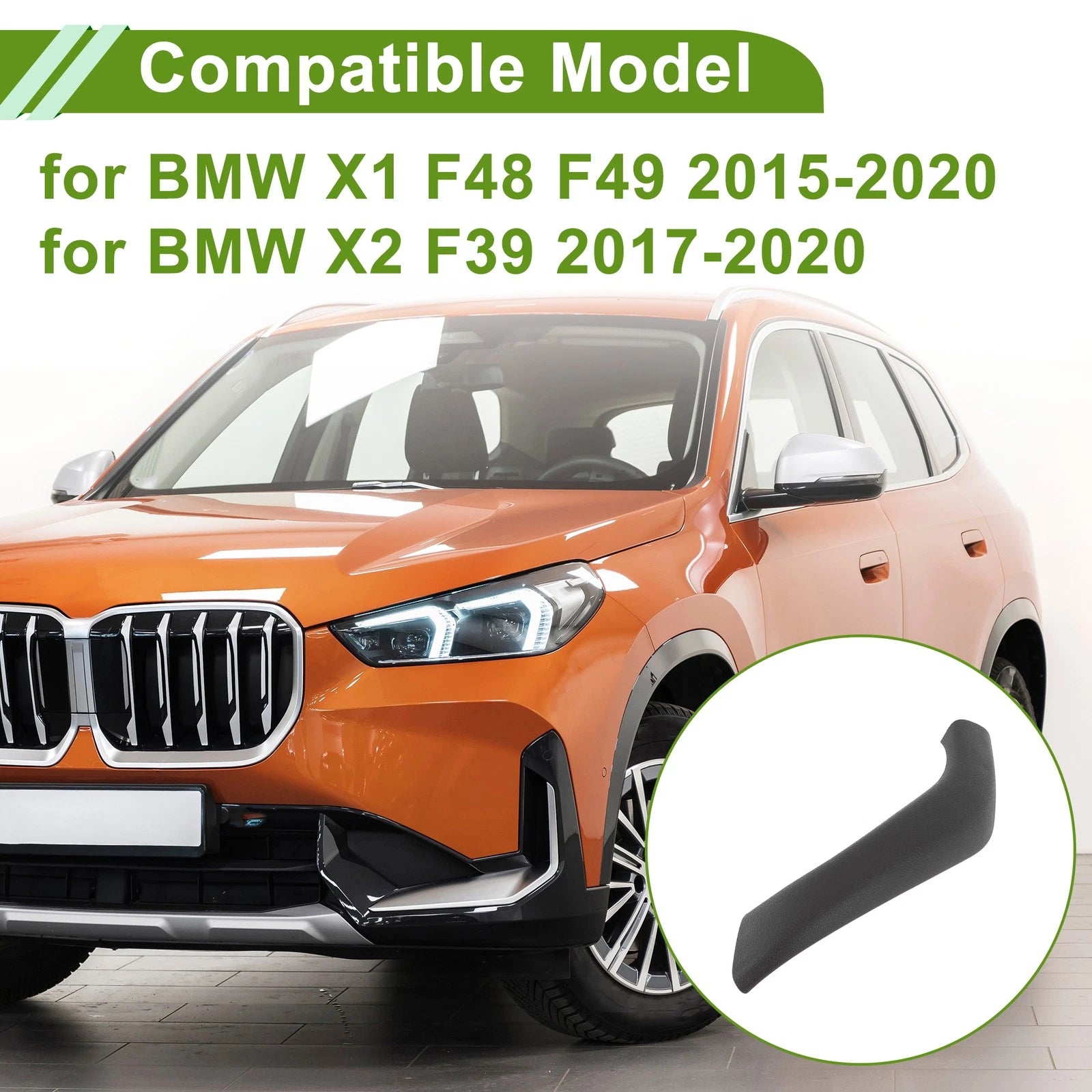 Door Panel Handle Pull Trim Cover for BMW X1 F48 F49 (2015–2020) No. 51417937516
