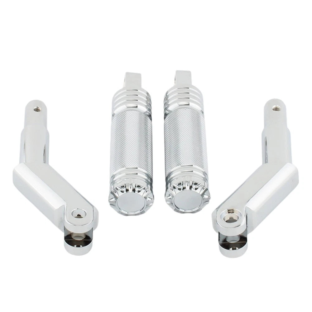 Set of 2 Chrome Footrest Pedal Brackets for Harley V-Rod Muscle (2002–2017)