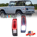2X Smoked Red LED Tail Lights for Ford Truck F100/250/350 (1967–1972)