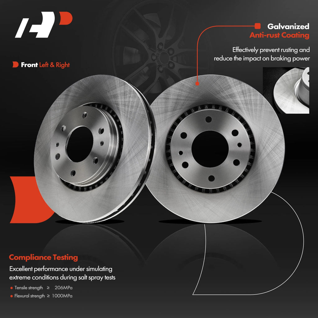 Front Disc Brake Rotors & Ceramic Pads for GMC Envoy Saab 9-7x (2005)