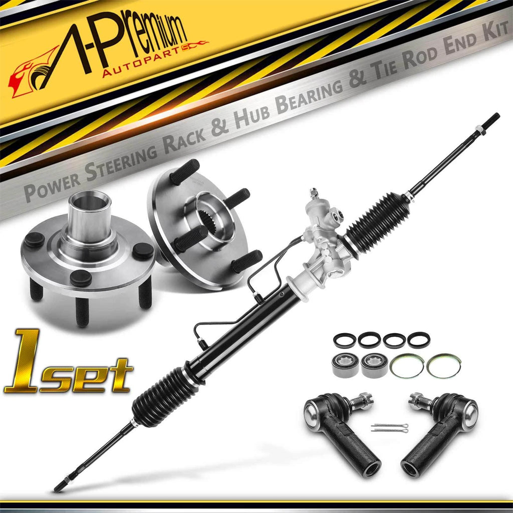 Set of 5 Front Rack and Pinion Hub Bearing Tie Rod Ends for Chevy Toyota