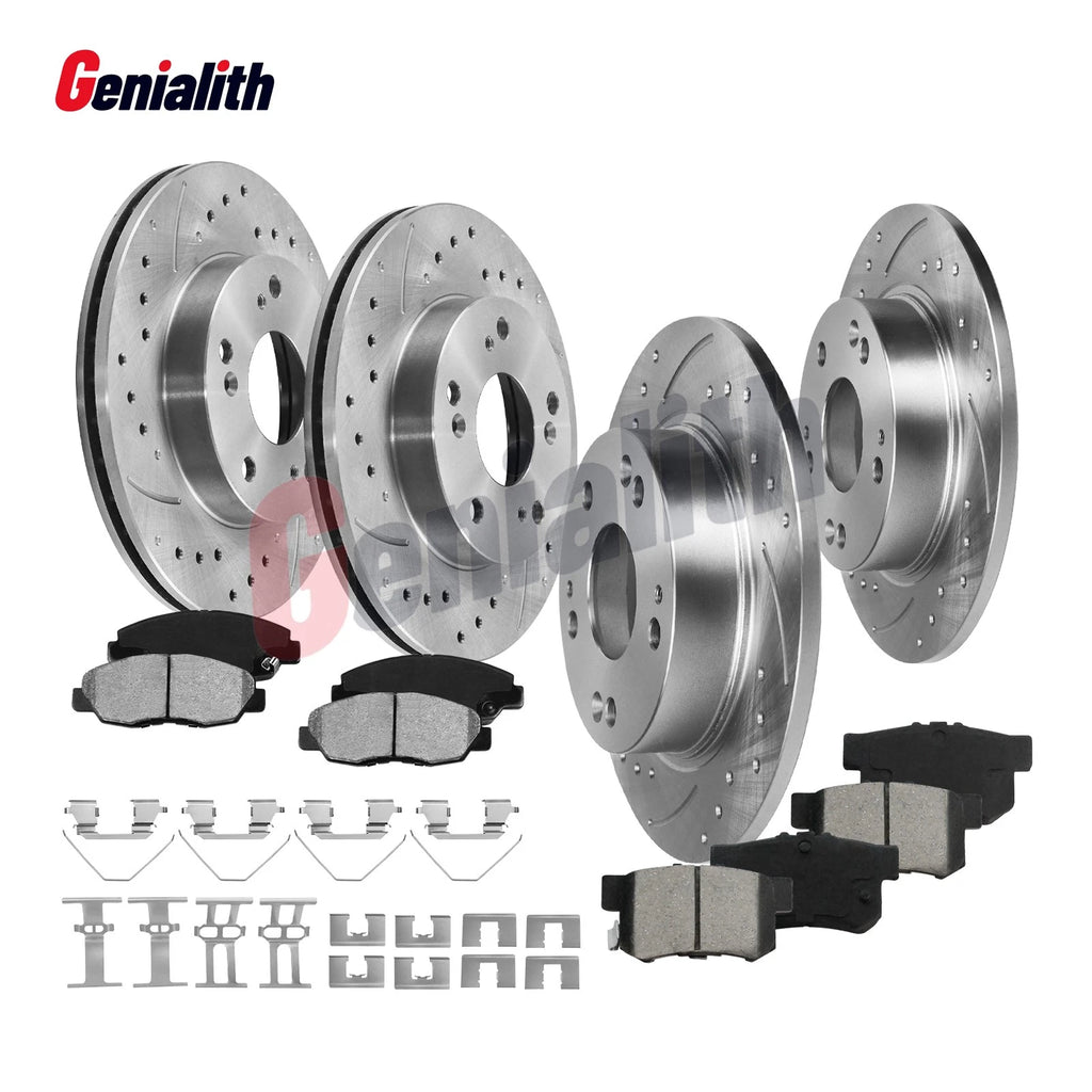 Set of 4 Drilled Rotors & Brake Pads for Honda Civic (2006–2011)