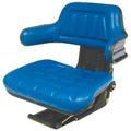Wrap Around Back Blue Seat w/ Arms for Allis Chalmers, Case IH (Fits All)