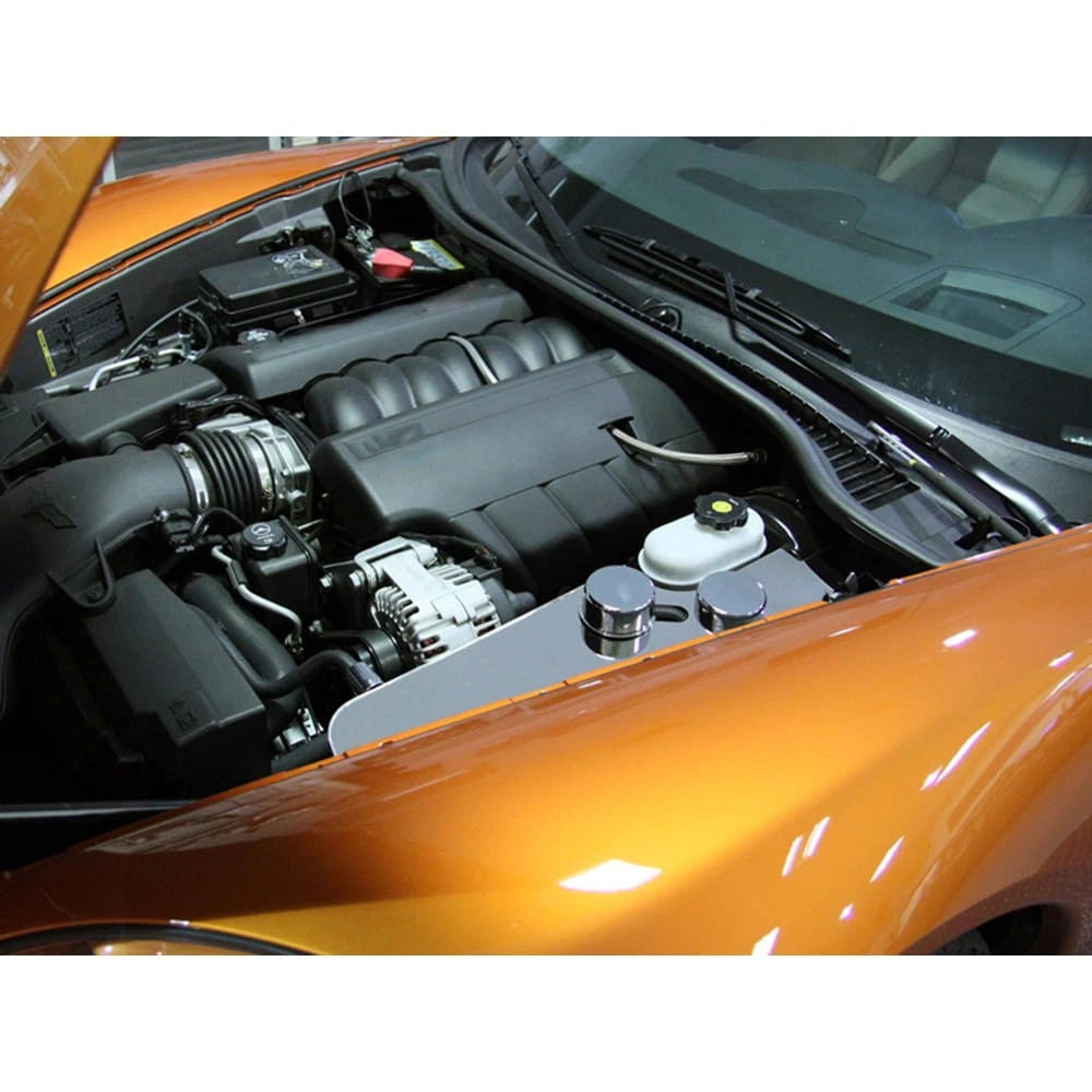 Polished Stainless Water Tank Cover with Caps for 2005–2013 Chevy Corvette