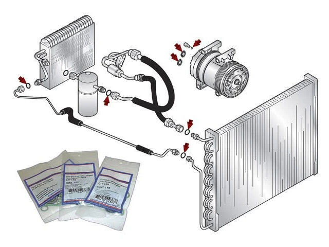A/C System Seal Kit for Mazda 3 (2004–2012) BM358KS