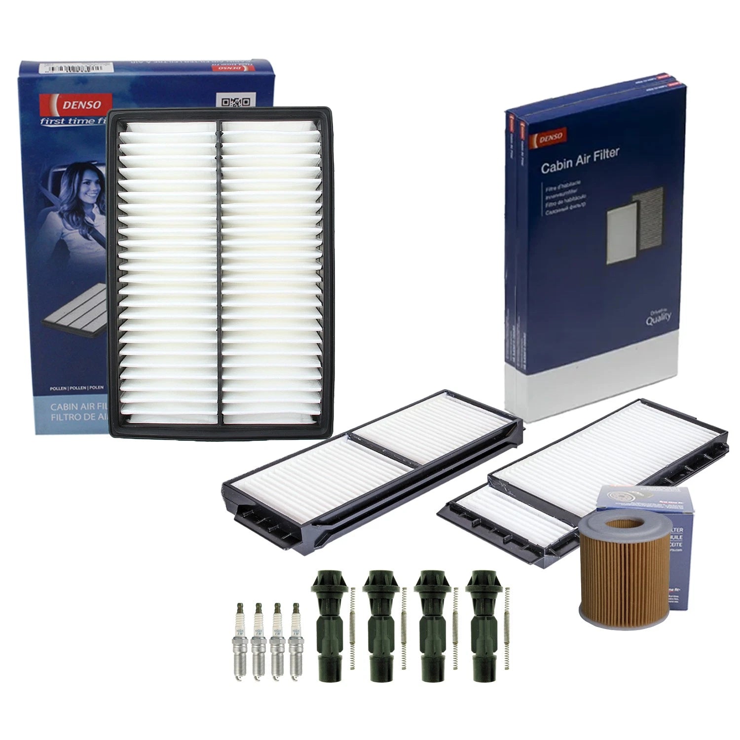 Tune Up Kit with 4 NGK Spark Plugs & Boots for Mazda 3 (2004–2009)