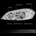 Chrome/Clear Reflector Halogen Headlights for Chevrolet Impala Monte Carlo (2006–2016)