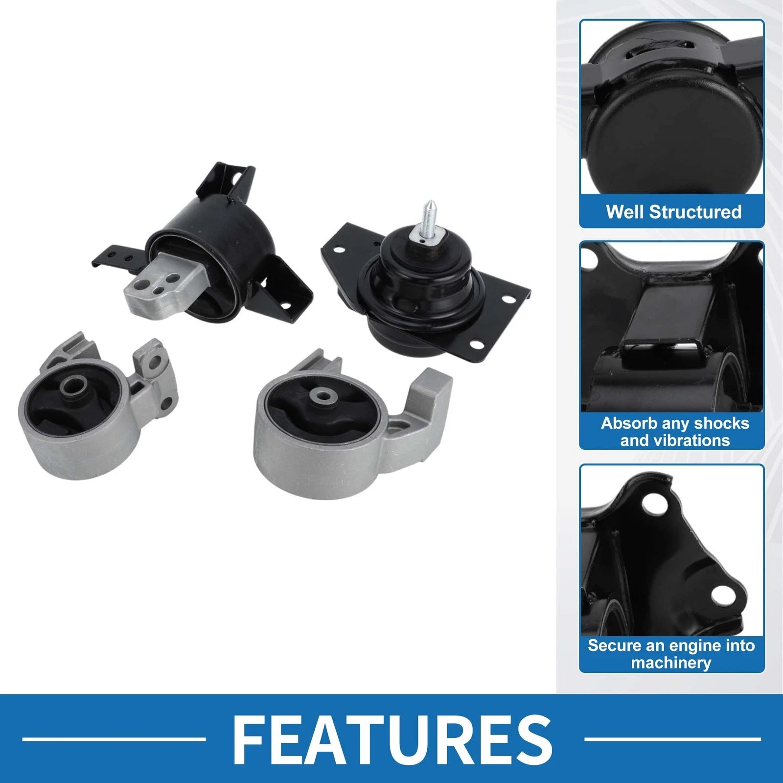 Engine Motor Trans Mount Set for Hyundai Accent (2006–2010)