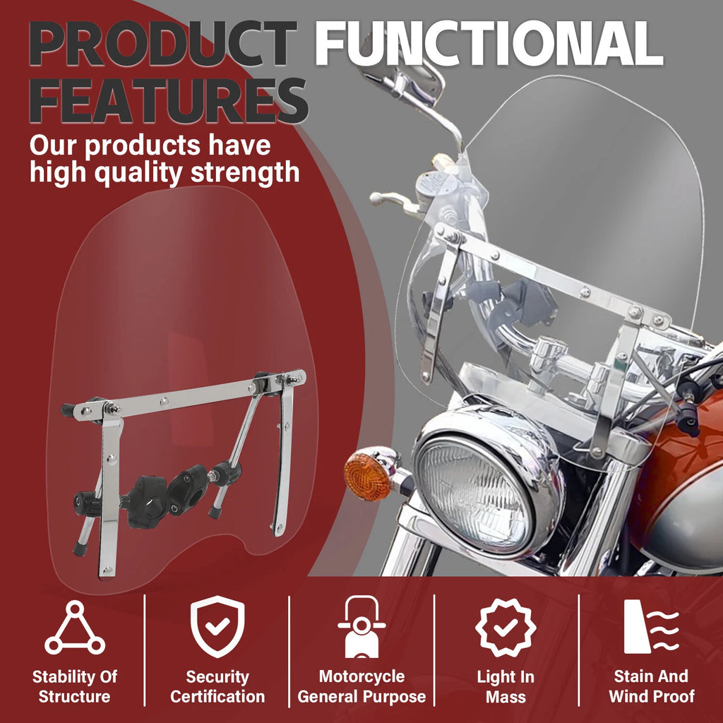 Clear Windshield for Suzuki Boulevard C50 M50 C90 M90 (19"x17")