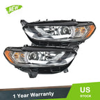 2X Headlight Assembly Set for Ford Fusion (2013–2016) Clear