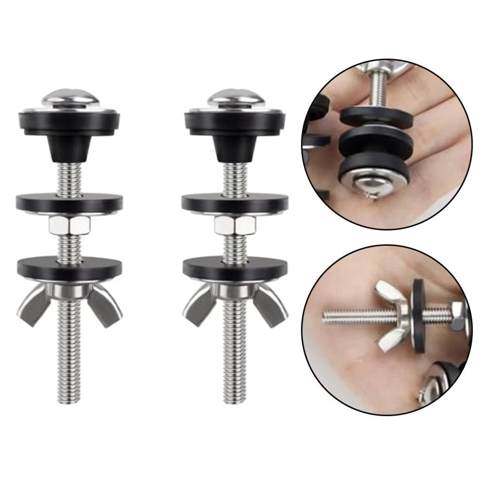 Stainless Steel Toilet Tank Bolts Replacement Kit (Rust Resistant)