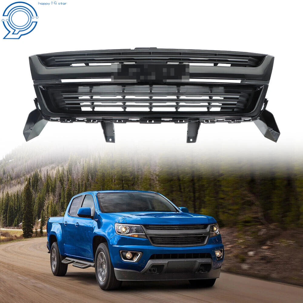 Front Grille for Chevrolet Colorado (2015–2019) Glossy Black