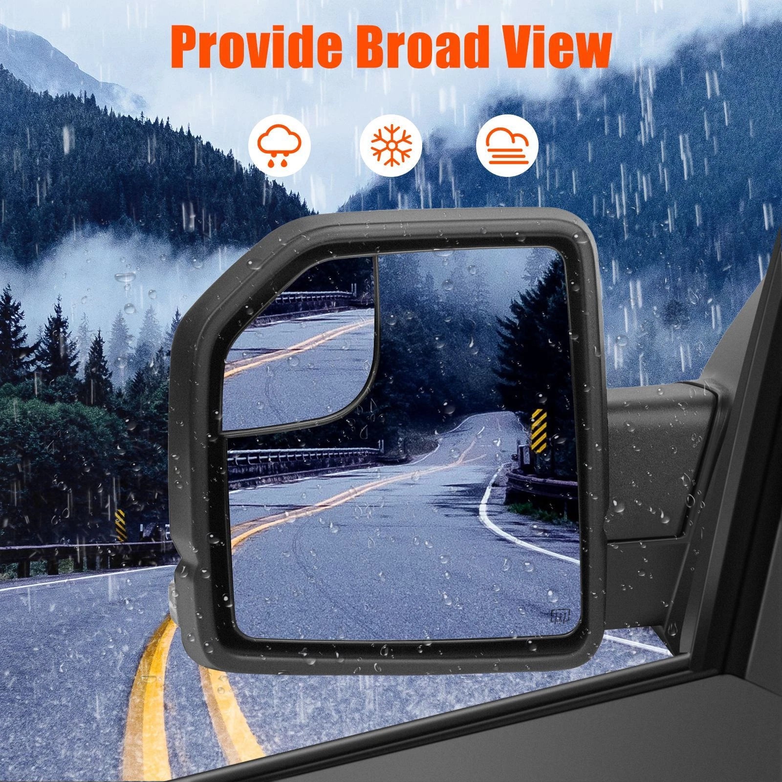 Power Heated Turn Signal Tow Side Mirrors Pair for Ford F-150 (2015–2020)