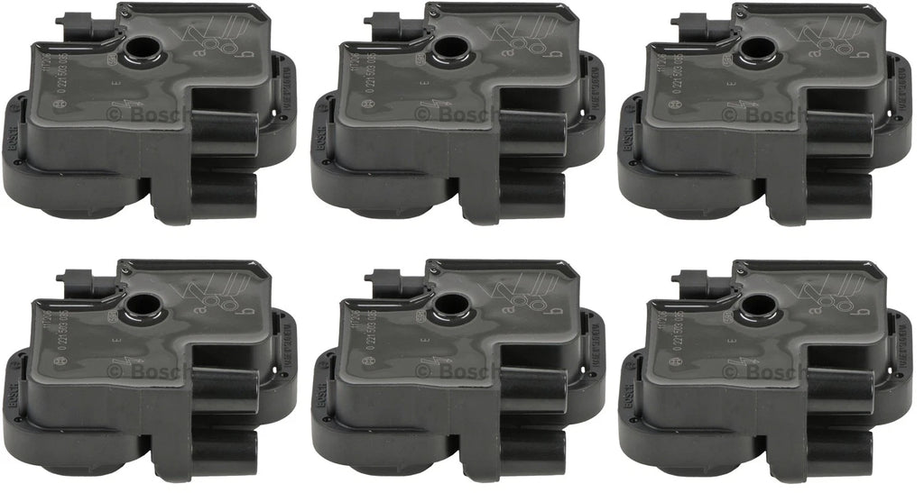Set of 6 Ignition Coils for Mercedes S203 W203 C208 A208 (2001–2007) Bosch 0221503035