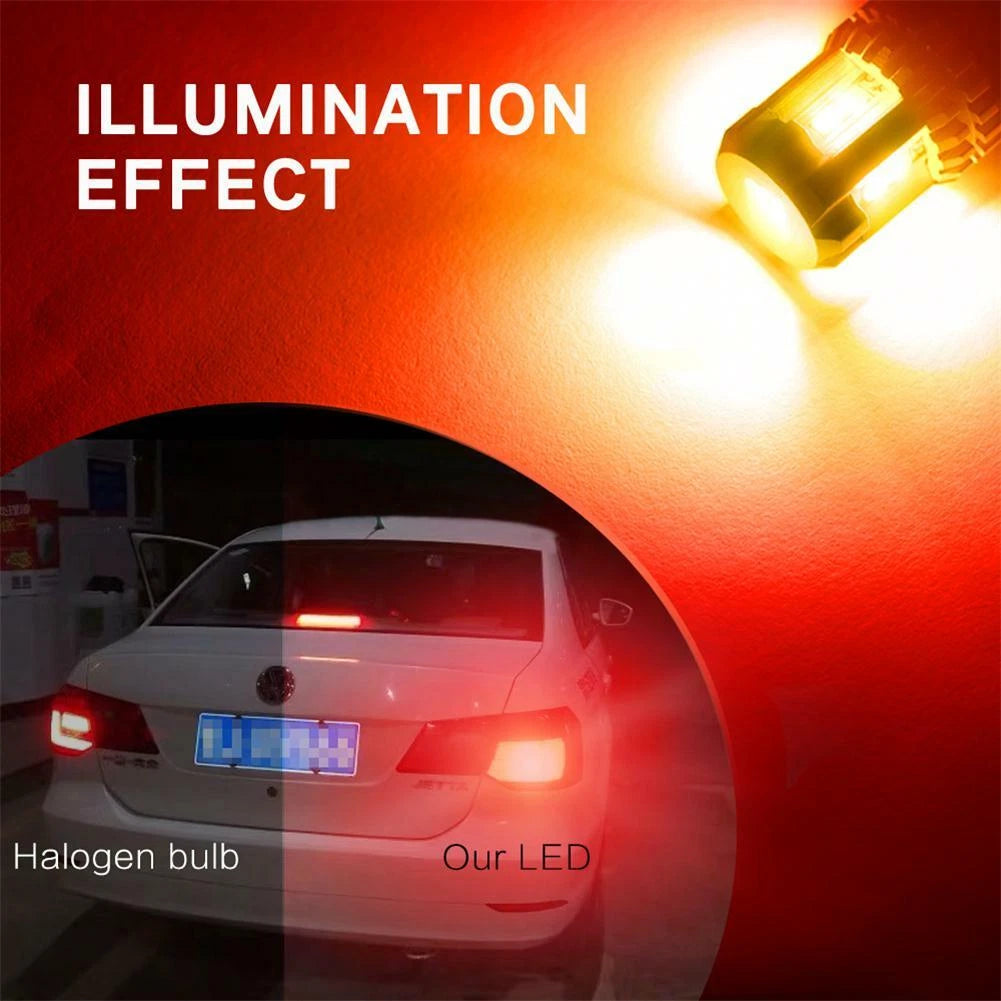 2X 3157 Red 12SMD LED Parking Turn Signal Light Bulbs for Vehicles