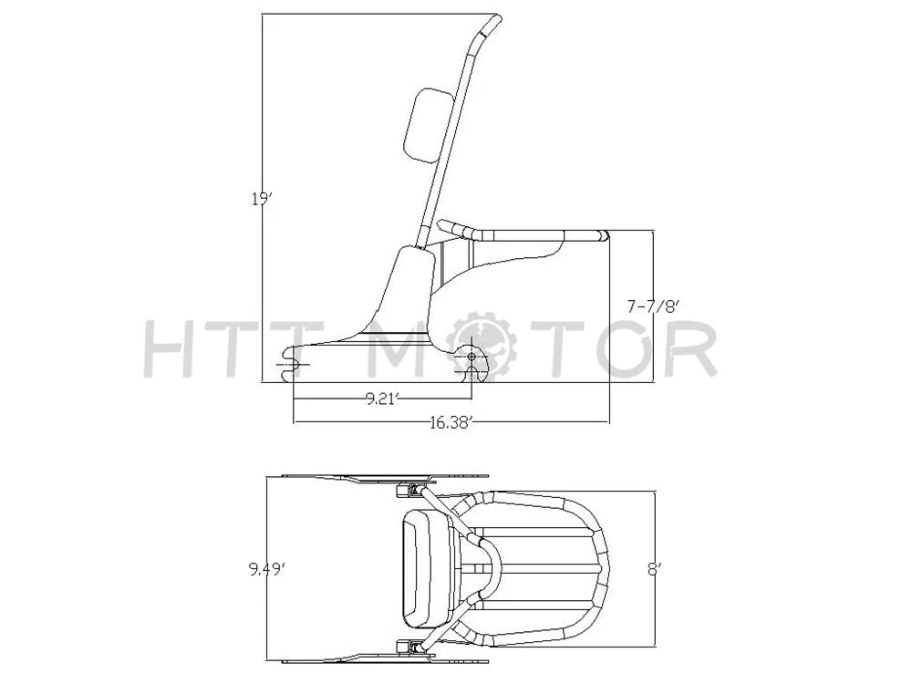 Sissy Bar Backrest & Luggage Rack for Harley Softail (1984–2023)