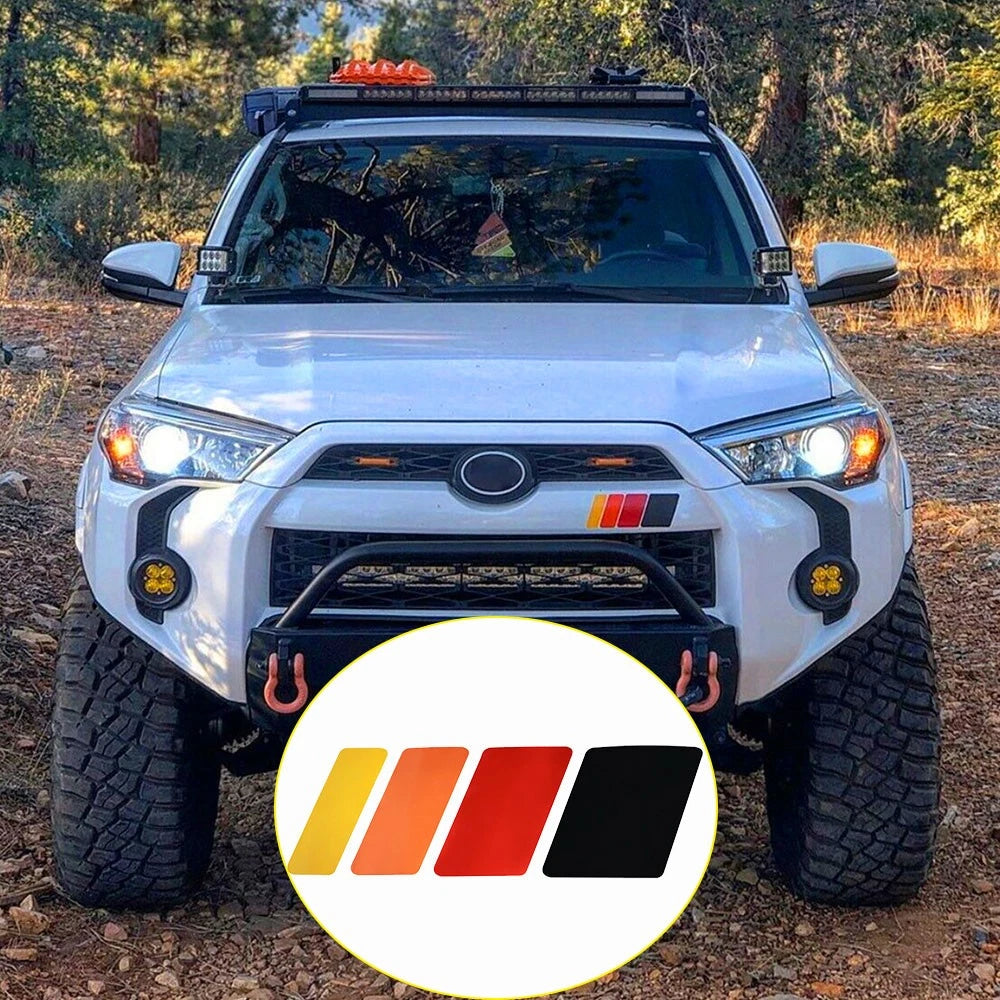Tri-Color Stripe Decal Sticker for Toyota Tacoma, 4Runner, Tundra (2016–2023)