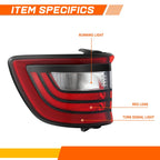 Chrome Tail Light Assembly for Dodge Durango (2014–2022)