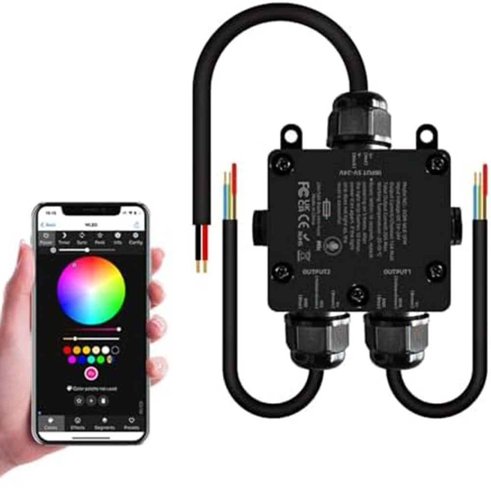 IP65 LED Controller with Mic for ESP32 (Pool Spa Boat Outdoor Lighting)