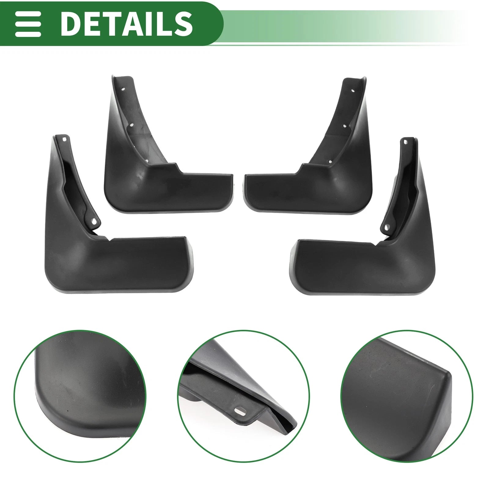 Set of 4 Mud Flaps for Audi A6 (Sedan) (2012–2016)