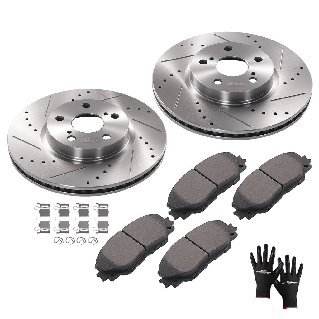 Front Brake Rotors and Pads Kit for Toyota Corolla Matrix (2009–2019)